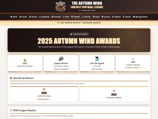 pages/awards-2025 screenshot