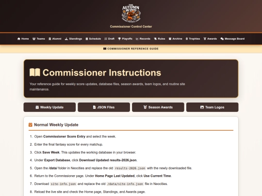 pages/commissioner-help screenshot