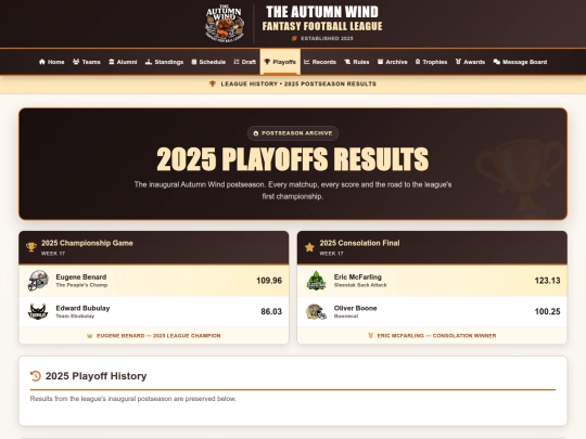 pages/playoffs screenshot
