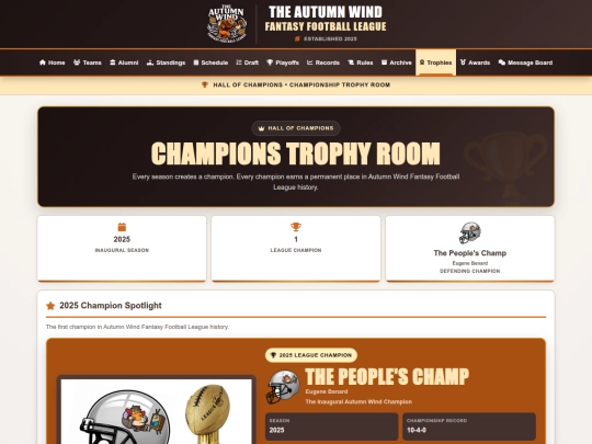 pages/trophies screenshot