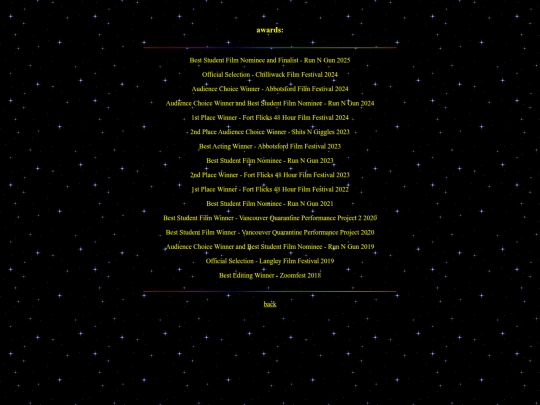 awards screenshot