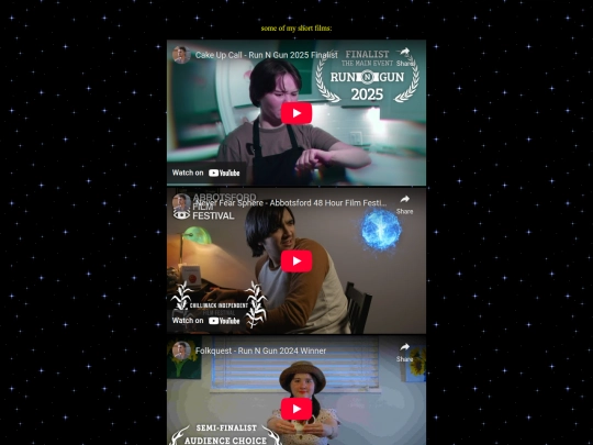 videos screenshot