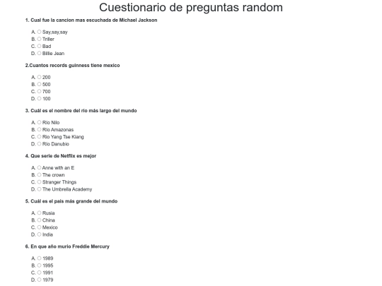 cuestionario/cuestionario screenshot