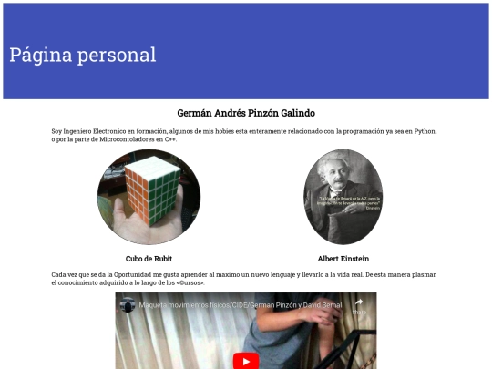 Personal_Page screenshot