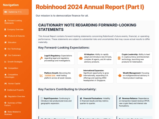 Annual Report Visaulization/HOOD/Robinhood 2024 Annual Report (Part I) screenshot