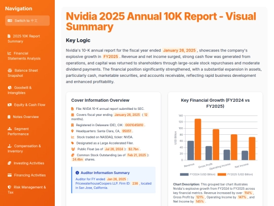 Annual Report Visaulization/Nvidia 2025 Annual 10K Report - Visual Summary screenshot