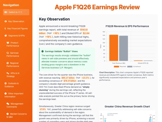 Earnings Analysis/Apple F1Q26 Earnings Review screenshot