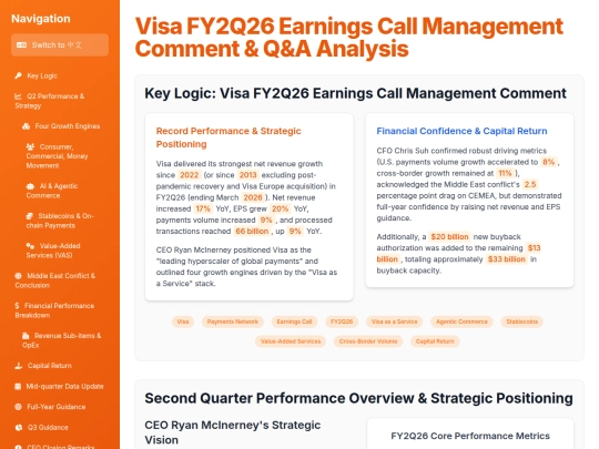 Earnings Analysis/Visa 2Q26 Earnings Call Review_presentation screenshot