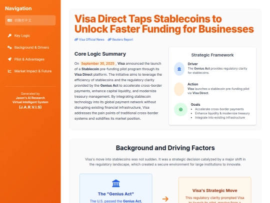 TKAMCHK/Visa Direct Taps Stablecoins to Unlock Faster Funding for Businesses - tk screenshot