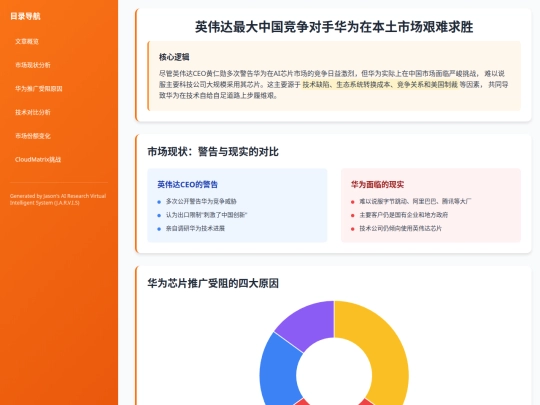 report sharing/英伟达最大中国竞争对手华为在本土市场艰难求胜 screenshot