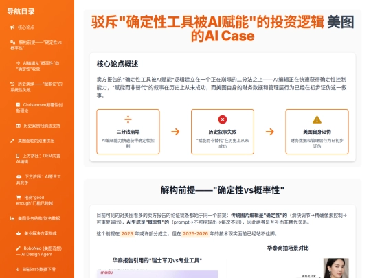 report sharing/驳斥-确定性工具被AI赋能-的投资逻辑_-_美图AI_Case screenshot