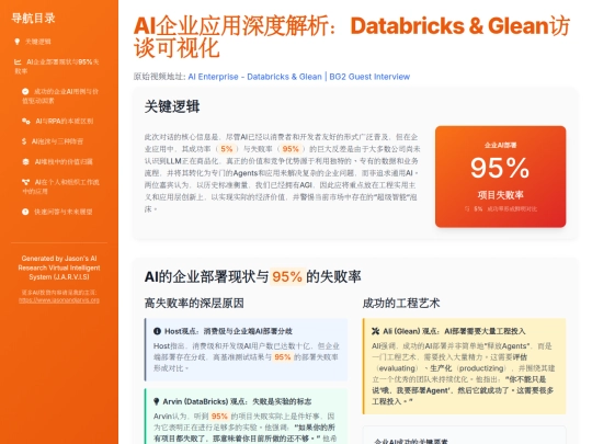 report sharing/AI企业应用深度解析：Databricks_&_Glean访谈可视化 screenshot