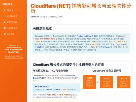 report sharing/Cloudflare_(NET)_销售驱动增长与云相关性分析_-_Bernstein_20260205 screenshot