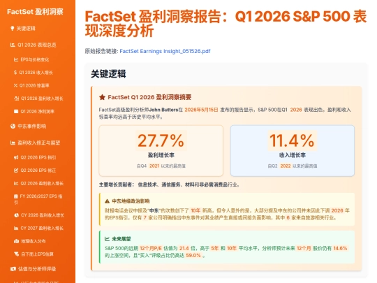 report sharing/FactSet_盈利洞察报告_-_Q1_2026_S&P_500_表现可视化 screenshot