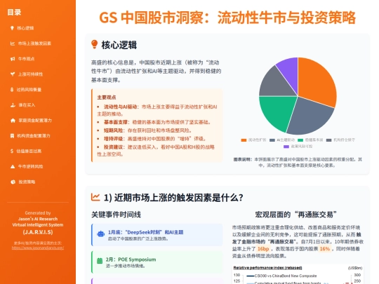 report sharing/GS 中国股市洞察：流动性牛市与投资策略 screenshot