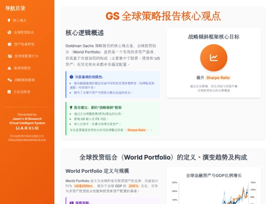 report sharing/GS 全球策略报告world protfolio screenshot