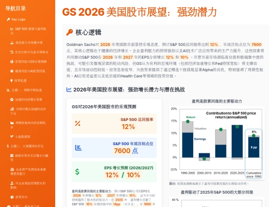 report sharing/GS_2026_美国股市展望：强劲潜力 screenshot
