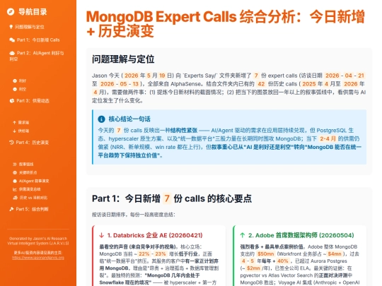 report sharing/MongoDB_Expert_Calls_综合分析：今日新增_+_历史演变 screenshot