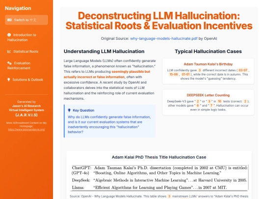 website publish/Deconstructing LLM Hallucination - Statistical Roots & Evaluation Incentives screenshot