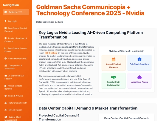 website publish/Goldman Sachs Communicopia + Technology Conference 2025 - Nvidia screenshot
