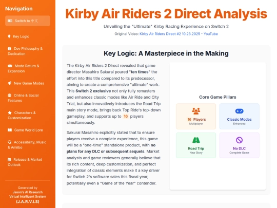 website publish/Kirby Air Riders 2 Direct Analysis screenshot