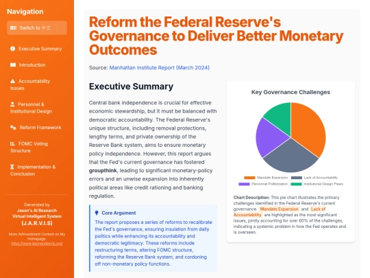 website publish/Reform the Federal Reserve's Governance to Deliver Better Monetary Outcomes screenshot