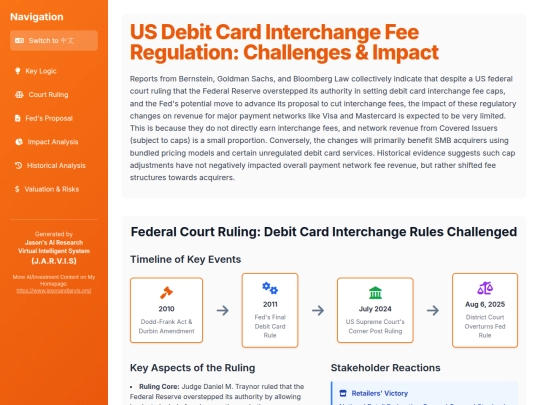 website publish/US Debit Card Interchange Fee Regulation - Recent Federal Court rulling - Challenges & Impact screenshot