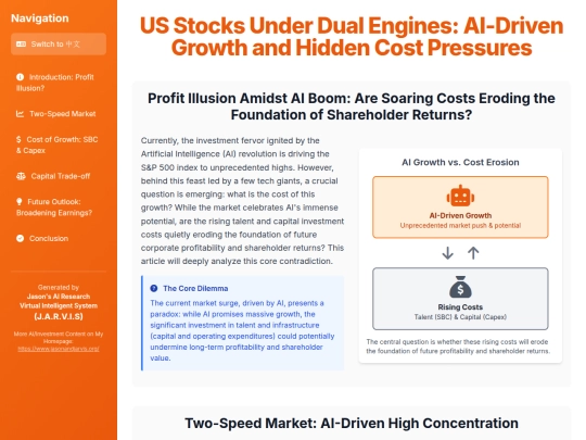 website publish/US Stocks Under Dual Engines - AI-Driven Growth and Hidden Cost Pressures screenshot