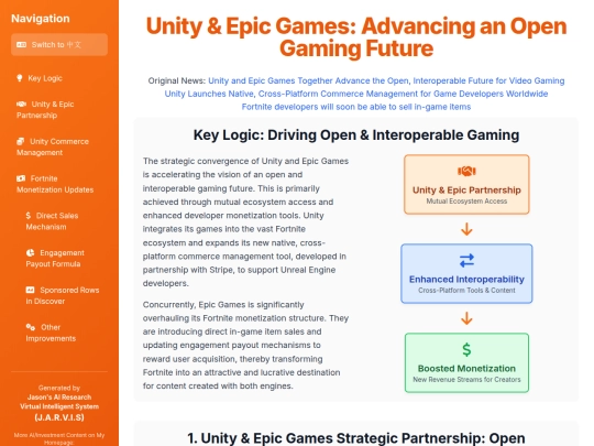 website publish/Unity & Epic Games - Advancing an Open Gaming Future screenshot