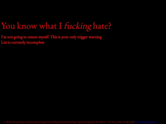 pages/shitlist screenshot