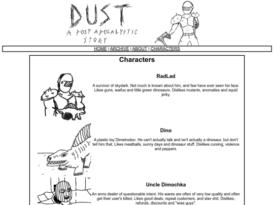 comic/characters screenshot