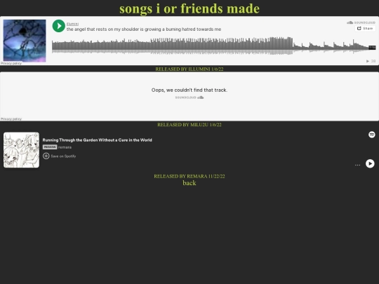 songs screenshot