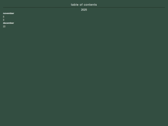 diary/TOC screenshot