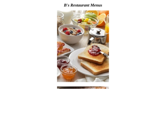 restaurant-menu screenshot