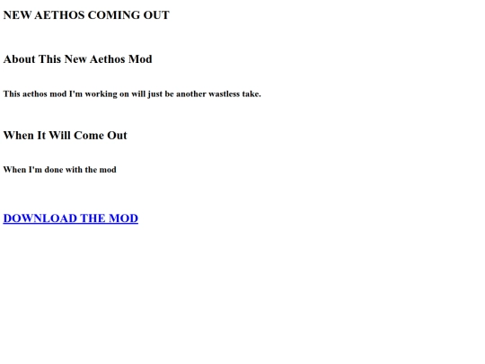 Aethos screenshot