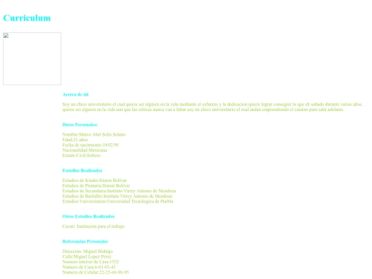 Curriculum screenshot