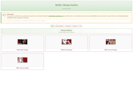 Pages/stamps screenshot