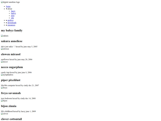 reference/about-babyz screenshot