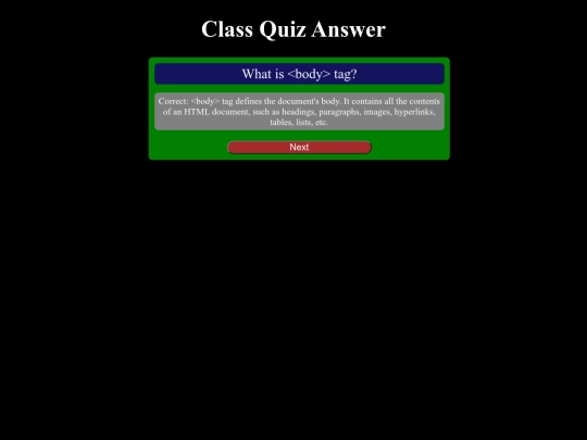 Pages/QAnswer7 screenshot