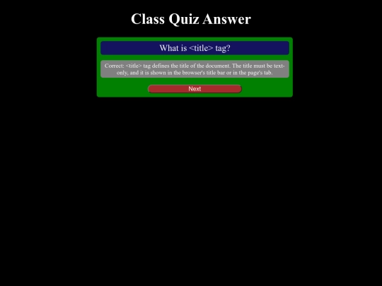 Pages/QAnswer8 screenshot