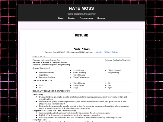 resume screenshot