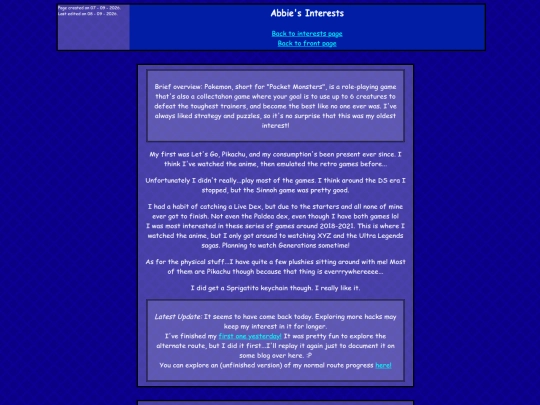 interests/pokemon screenshot
