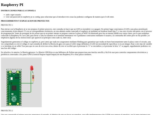 RaspberryPI screenshot
