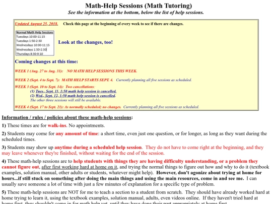BasicPages/MathHelpWeeklySched screenshot