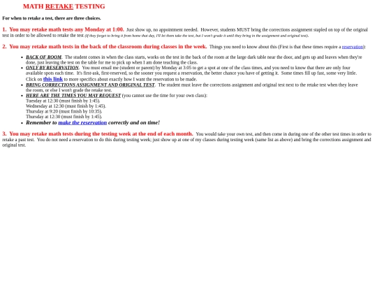BasicPages/MathRetakeTestingDaysAndTimes screenshot