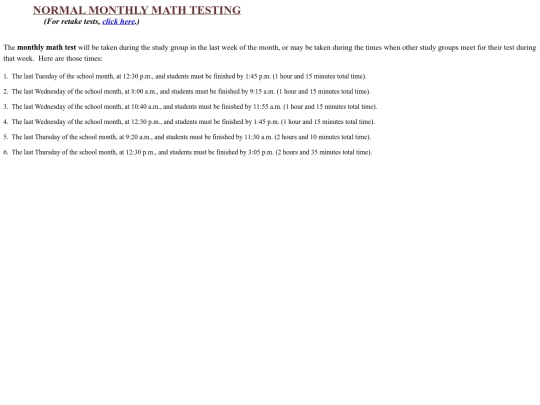 BasicPages/MathTesting-MonthlyTest screenshot
