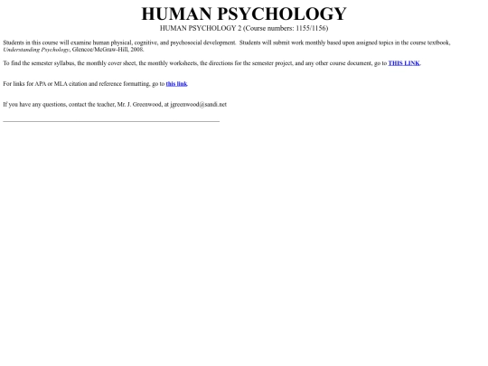 CoursesPages/HumanPsychology screenshot