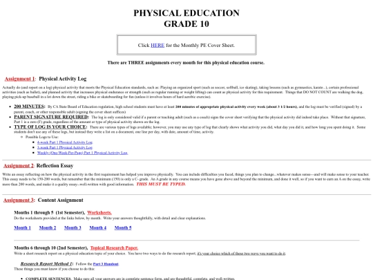PE/PE-10/PE-10thGrade screenshot