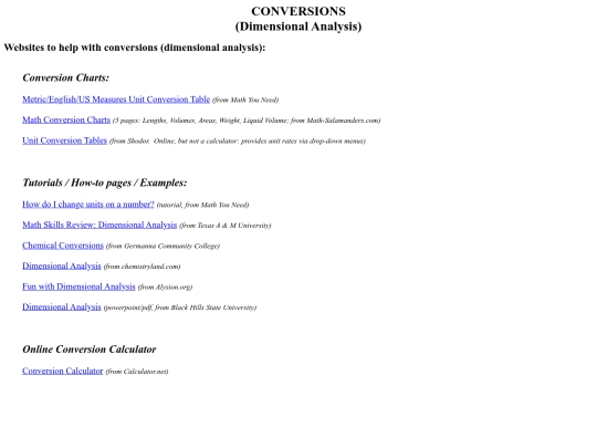 UsefulMathLinks/LinksConversionsDimensionalAnalysis screenshot