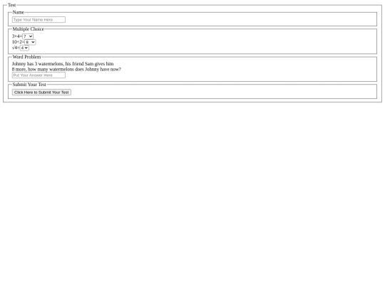 math_test screenshot